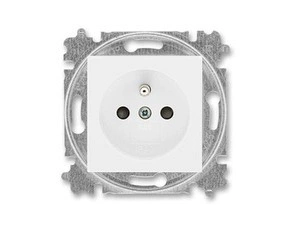 Zásuvka jednonásobná ABB LEVIT 6619H-A06357 03, clonky, bílá