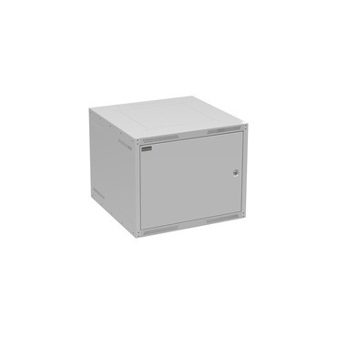 Rozvaděč nástěnný SOLARIX GrandN-9U-66-21-G, 19", 9U, RAL 7035, 600x600 mm, plechové dveře