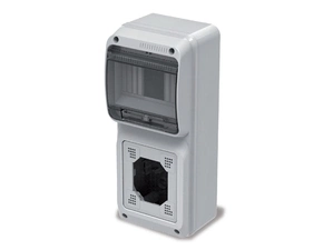 FAM Skříň 3928 AcquaCOMBI IP65, 6 modulů, 1 otvor pro zásuvku, 305x125x107mm