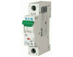 Jistič jednopólový EATON 264886 PL7-C6/1-DC PL7-DC, char. C, 1-pólový, Icn=10kA, In=6A