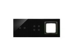 Kryt dotyk. ovl. SIMON DSTR3240/73, 2 ovl. Simon 54 Touch, 2 dotyk.+4 dotyk.+1 otvor, láv./antrac.