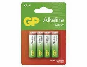 Baterie alkalická GP B04214 ALKALINE AA (LR6) 4BL