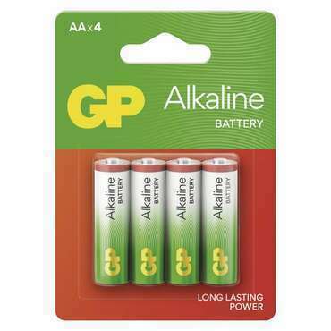 Baterie alkalická GP B04214 ALKALINE AA (LR6) 4BL