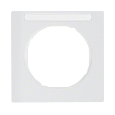 HAG 10112279 Rámeček 1-násobný s popisovým polem, Berker R.3, bílá, lesk
