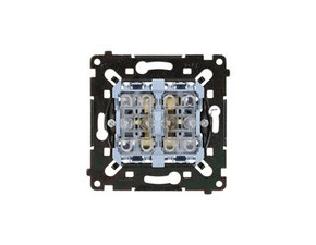 Spínač sériový SIMON SW5L2MR, 2násobný, s LED podsvětlením, řazení 5So, 10A/250V~,bezšroubové svorky