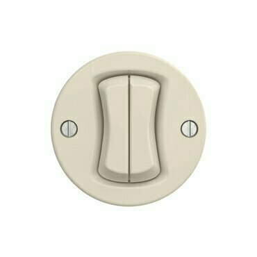 Přepínač dvojitý střídavý řaz. 6+6 GREENLUX KLIKLAP B/V2/66, béžová