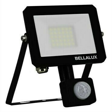 Venkovní LED reflektor se senzorem VITAL, 20W, Denní bílá, Černý