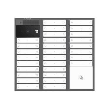 DV SYSTEM: 51 až 58 tlačítek (dělené jm.) + KAMERA + BOD Lite: čtečka RFID čipů MIFARE 13,56MHz (3M+