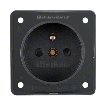 HAG 961952505 Zásuvka se zemnicím kolíkem a dětskou pojistkou, 16 A, 250 V~, šroub. svorky, Integro