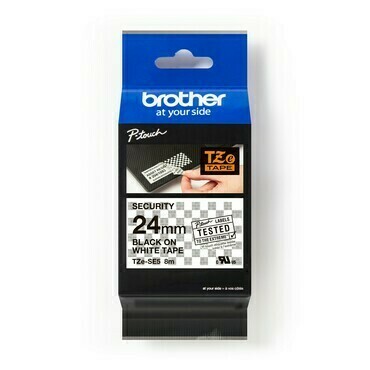 BROTHER TZESE5 bezpečnostní bílá/černá 24mm