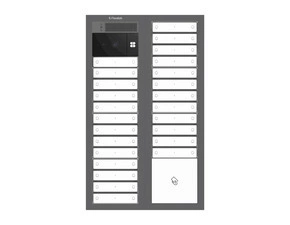 DV SYSTEM: 39 až 46 tlačítek (dělené jm.) + KAMERA + BOD Lite: čtečka RFID čipů MIFARE 13,56MHz (4M+