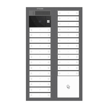 DV SYSTEM: 39 až 46 tlačítek (dělené jm.) + KAMERA + BOD Lite: čtečka RFID čipů MIFARE 13,56MHz (4M+