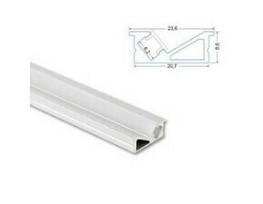 Profil vestavný MC LED VE 24x10mm bez difuzoru 1m