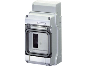 HEN KV 1503 Jističová skříň 1x 3 moduly, se svorkovnicí PE/N, kabelové vstupy přes elastické membrán