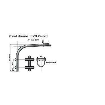 VT 1 - 2500 výložník obloukový, třmenový