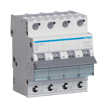 HAG MCS606 Jistič 3 + N pól. 6A, char.C, 6 kA, bezšroubové svorky
