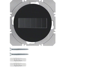 HAG 85655131 KNX RF tlačítko bezdrátové 1-násobné nástěnné, solární napájení, Berker R.1/R.3, černá,