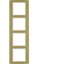 HAG 10143046 Rámeček 4-násobný, Berker B.3, Alu, zlatá/bílá