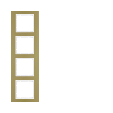 HAG 10143046 Rámeček 4-násobný, Berker B.3, Alu, zlatá/bílá