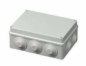MALPRO S-BOX 406MA Krabice S-BOX 406, 190 x 140 x 70 mm, 10 průchodek, IP55 šedá, kovové šrouby, 960