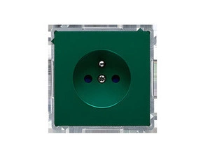 Zásuvka SIMON BASIC BMGZ1Z.01/33, 1násobná, s uzemněním, se clonkami, 16 A/250 V~, šroubové svorky,