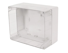 FAM Krabice SolidBOX 68241 IP65, 313x253x165mm, průhledné víko, hladké boky