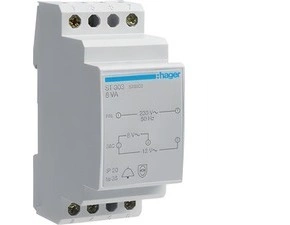 HAG ST303 Zvonkový transformátorek 230V/8V-1A, 12V- 0,67A (AC