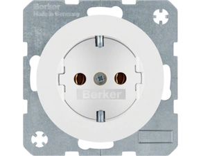 HAG 47432089 Zásuvka SCHUKO, Berker R.x, bílá lesk