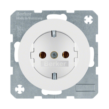 HAG 47432089 Zásuvka SCHUKO, Berker R.x, bílá lesk