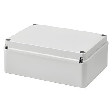 Spojovací krabice GEWISS GW44208 s víkem, plast. šroub, plombovací, ip56, 240x190x90, hladké stěny