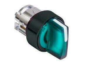 SCHN ZB5AK1733 Ovládací hlavice otočná prosvět., 3 p.s návrat. zleva do stř. - zelená