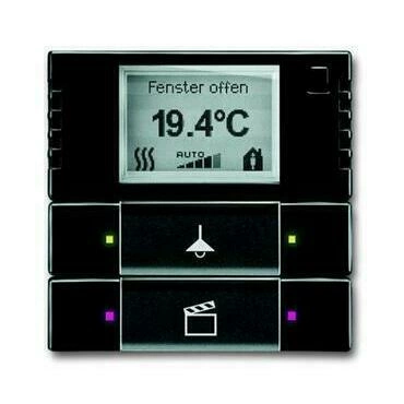 Snímač teploty ABB KNX 2CKA006134A0331, antracitová, s regul. a ovl. 2-/4nás.; 6128/28-81-500