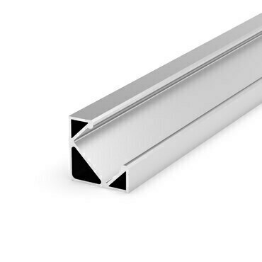 LED profil rohový GREENLUX AL-PROFIL (V) SR 2m, stříbrná