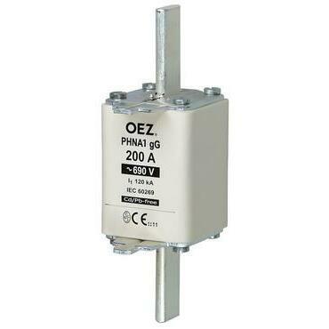 Pojistková vložka OEZ:40450 PHNA1 50A gG, Un AC 690 V / DC 440 V, velikost 1, gG - char.