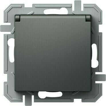 TEM ZÁSUVKA SCHUKO+KRYT 2P+E 16A 250V~ XO AA XO antracit/antracit