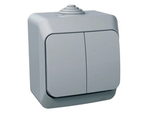 SCHN WDE000650 Cedar Plus IP44 - Přepínač sériový řazení 5, šedý