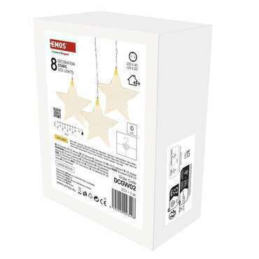 EMOS DCGW02 8LED ACRYLIC STAR WW