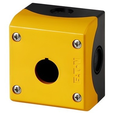 EATON 216536 M22-IY1 Skříňka pro povrchovou montáž, IP67, pro tlačítko nouzového zastavení, žlutá