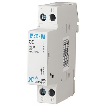 EATON 112221 C10-SLS/32/1N Pojistkový odpínač pro válcové pojistky C10 do 32A, 1-pól+N