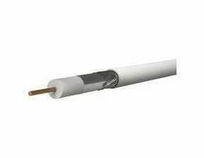 Kabel koaxiální EMOS S5141, CB100F, PVC, vodič 1 mm, plášť 6,5 mm, vnitřní, bílá, 100 m