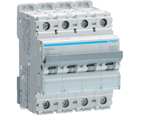 Jistič čtyřpolový HAGER NDN440 4 pól. 40A, char.D, 10 kA