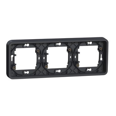 SCHN MUR34109 Mureva Styl - Rámeček IP55 pro zapuštěnou montáž 3 násobný horizontální, Antracit