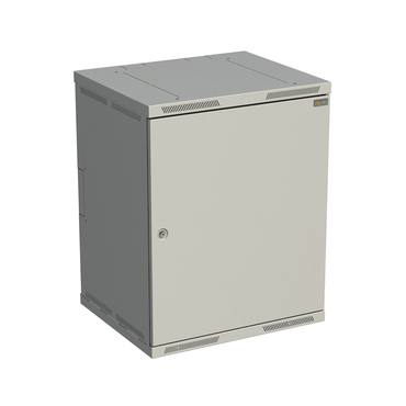 Rozvaděč nástěnný SOLARIX SENSA-15U-65-21-G, 19", 15U, RAL 7035, 600x500 mm, plechové dveře