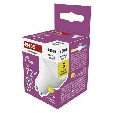 EMOS ZQ8D63 LED CLS MR16 7W(72W)1000lm GU10 NW