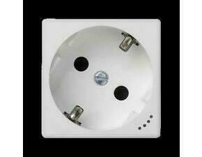 Zásuvka K45 SIMON KL01/9, 1 nás., Schuko se sign., 16A/250V~, natoč., 16A/250V~, šr. sv., bílá