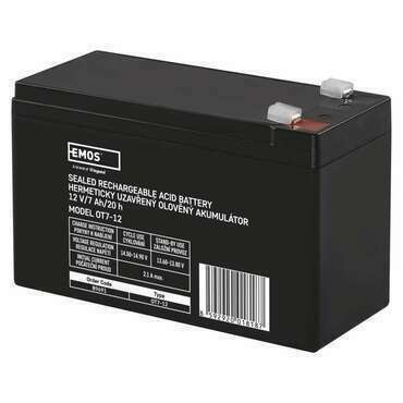 Akumulátor olověný EMOS SLA 12V 7AH FAST.4,7 MM B9691