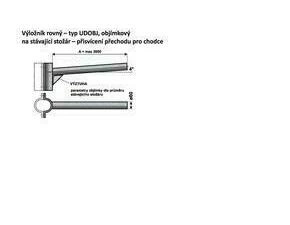 UDOBJ 1 - 1000 výložník rovný, objímkový