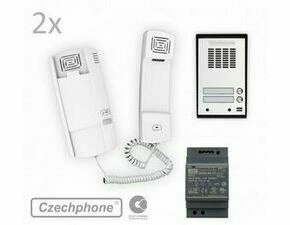 Přístupový systém CZECHPHONE 4004020006, DUO, 2 účastníci, GEN, 2 tlačítka, 12V