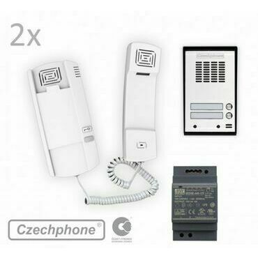 Přístupový systém CZECHPHONE 4004020006, DUO, 2 účastníci, GEN, 2 tlačítka, 12V