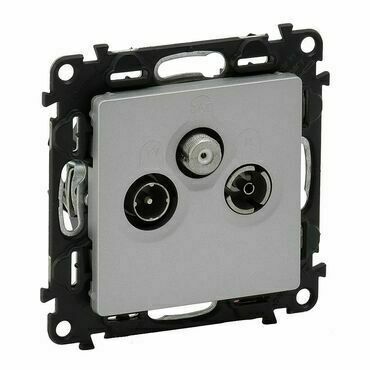 Zásuvka TV+R+SAT LEG 753364 Valena Life koncová hliník